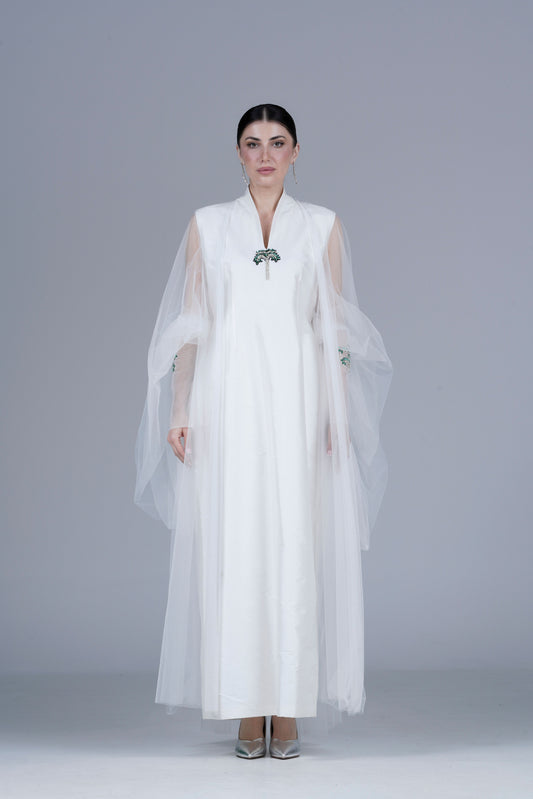 Royal Jalabiya Dress Handmade Crystal Beading